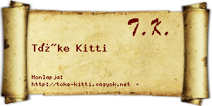 Tőke Kitti névjegykártya